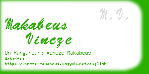makabeus vincze business card